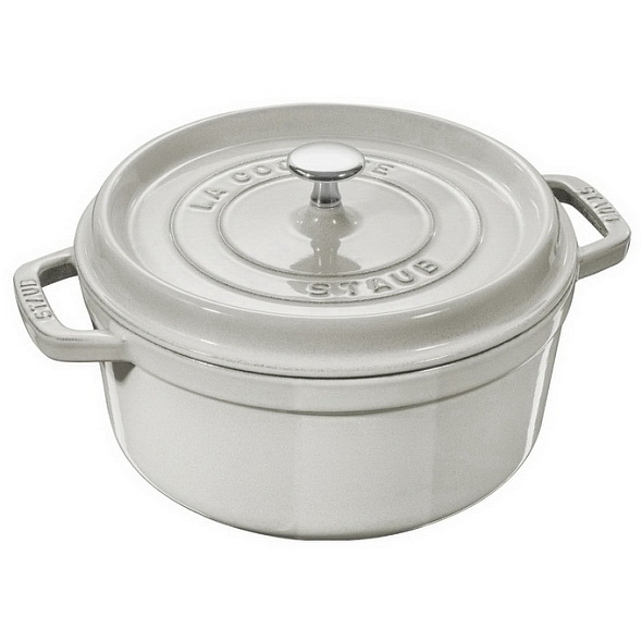 Кокот круглый La Cocotte 20 см / 2,2 л, цвет белый трюфель