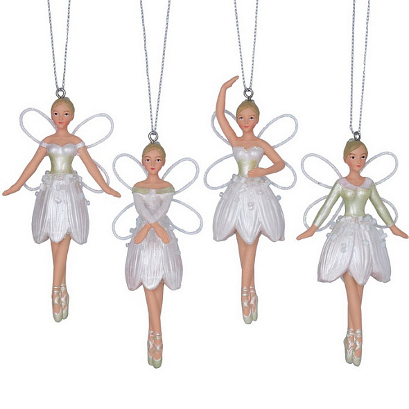 Елочная игрушка "Фея подснежников" 11 см, в ассортименте