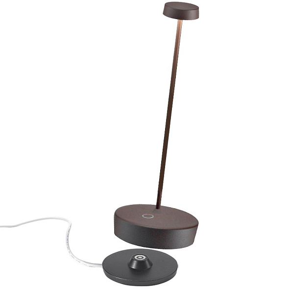 Лампа настольная Zafferano Swap 29 см, красно-оранжевая