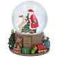 Снежный шар музыкальный "Санта с оленем" 18 см