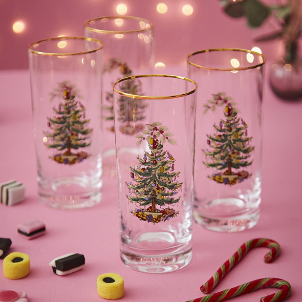 Набор бокалов лонгдринк Christmas Tree 420 мл, 4 шт