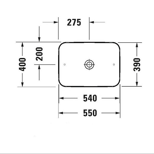Раковина накладная Duravit Cape Cod 40х55 2347550000