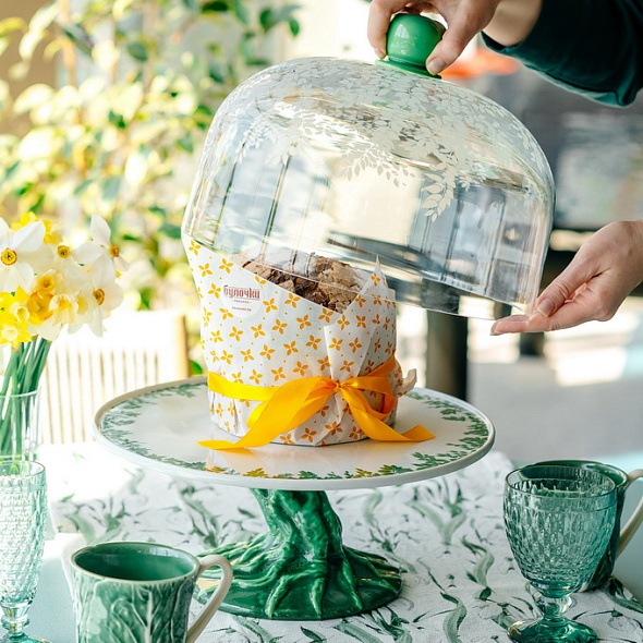 Блюдо для торта на ножке с крышкой Pomum 36,5х38 см