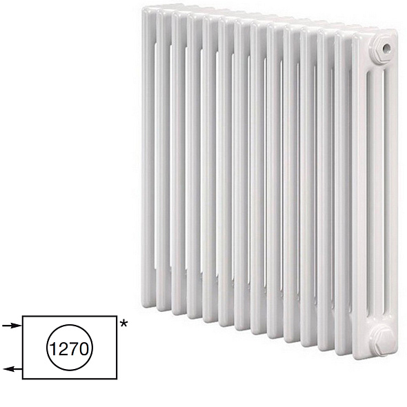 Радиатор Zehnder Сharleston 3057-14, 67х57, 1/2, 1270 (7610), белый