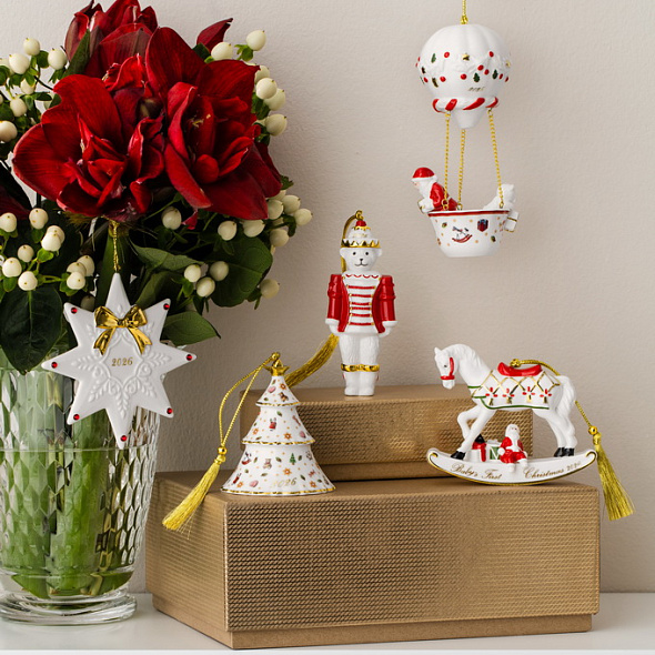 Елочная игрушка Villeroy & Boch Christmas Classics "Ель 2026" 8,5 см
