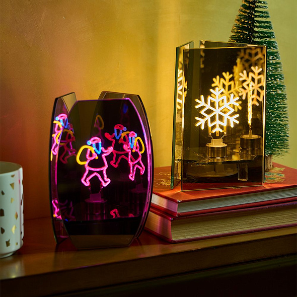 Фигурка с подсветкой "Фонарь со снежинкой" 11 см