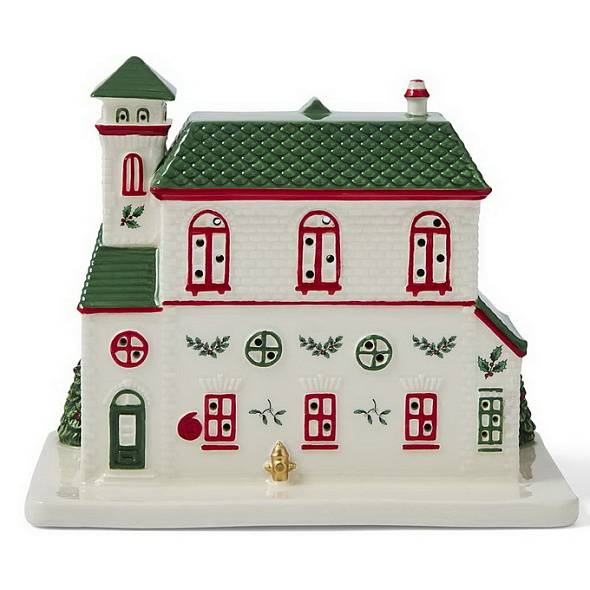 Фигурка Spode Christmas Tree Giftware "Пожарная станция" 14х17х11 см, с подсветкой