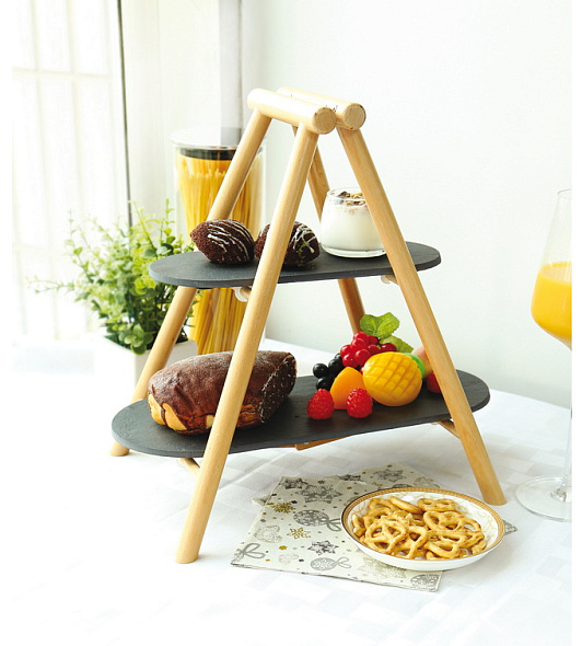 Этажерка для сервировки закусок Paderno, 2 уровня