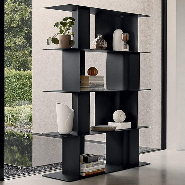 Стеллаж книжный Calligaris Carv 169х130, Matt Bronze