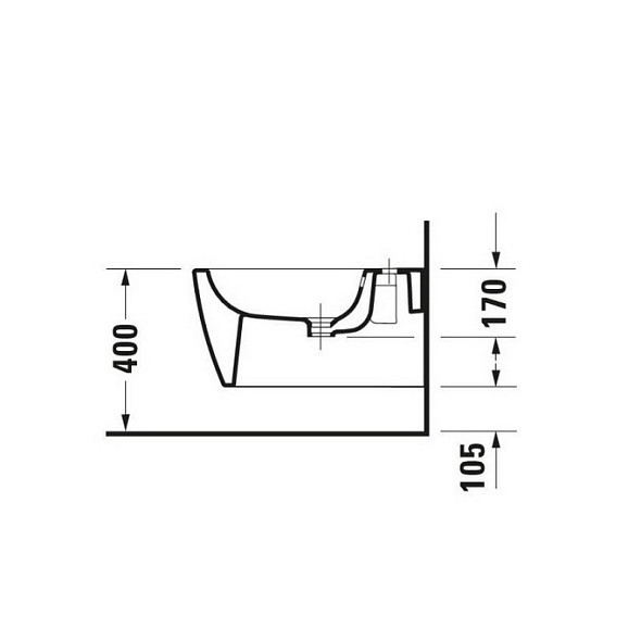 Биде подвесное Duravit Me by Starck 57х37, WonderGliss, 22881500001