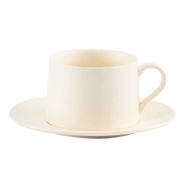 Чашка чайная с блюдцем Levante 435 мл, цвет слоновой кости