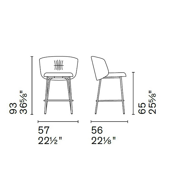 Стул барный/полубарный Calligaris Sweel CS2214, Sand