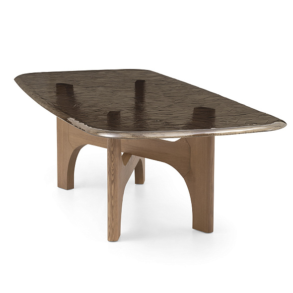 Стол журнальный Calligaris Nogu 130х70 CS5162, Canaletto Walnut / Annealed Bronze