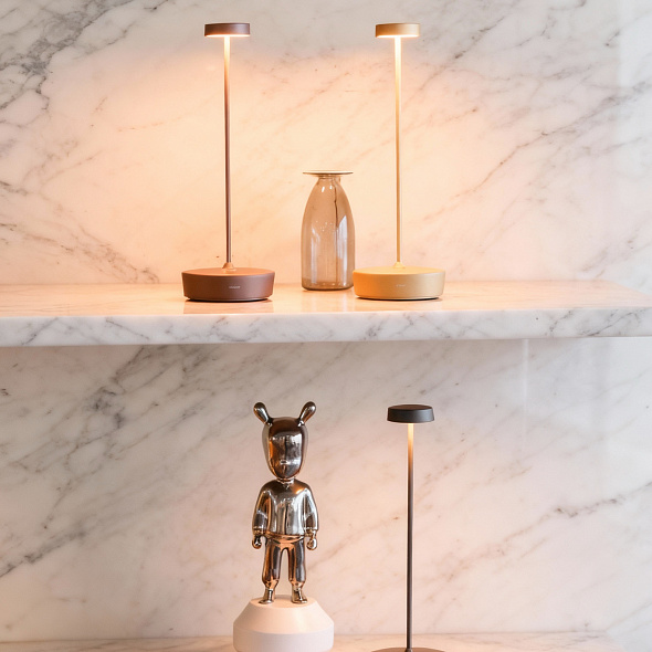 Лампа настольная Zafferano Swap 29 см, цвет золото