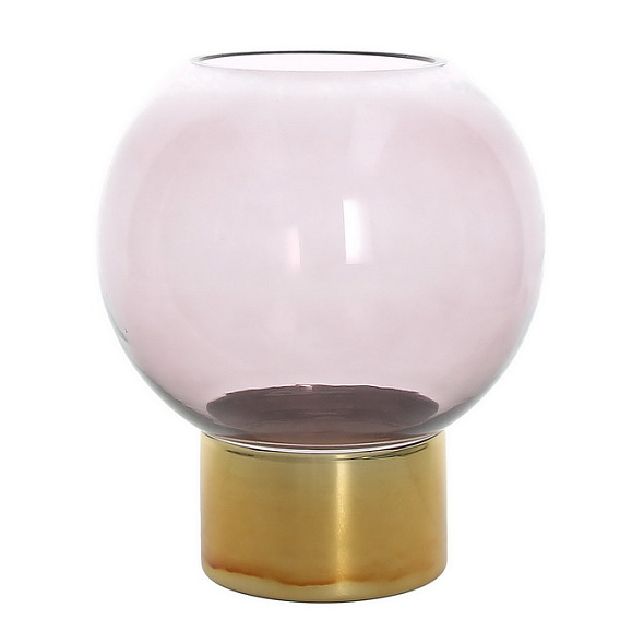 Ваза Glass Design Bubble 21 см, сиреневая