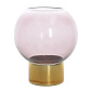 Ваза Glass Design Bubble 21 см, сиреневая