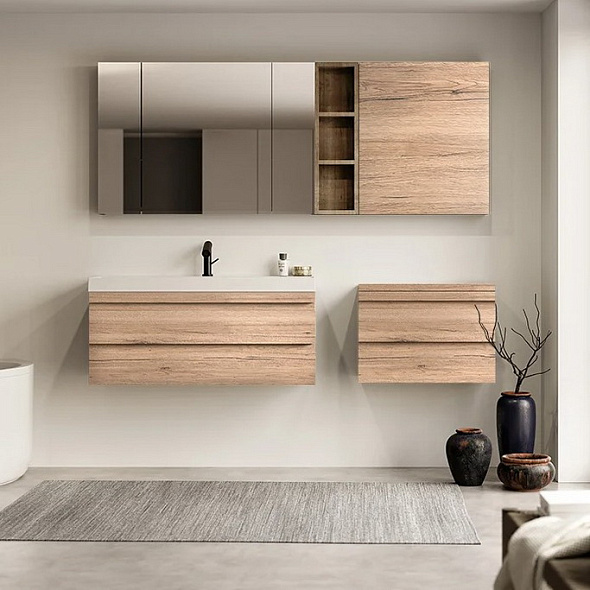 Тумба с раковиной Kolpa-San Naomi OUN 100 NW, 100х45, подвесная, дерево