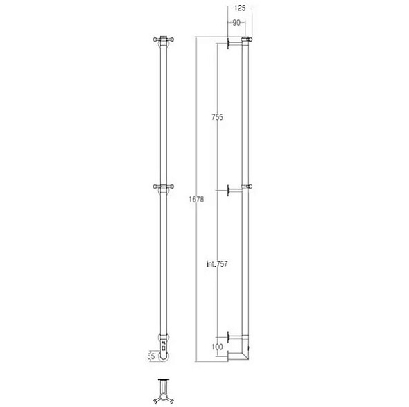 Полотенцесушитель Margaroli Arcobaleno 616/L, электрический, черный матовый