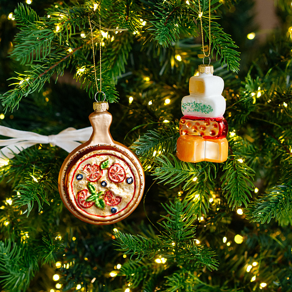 Елочная игрушка "Пицца" 10,5 cм