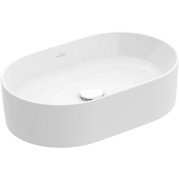Раковина накладная Villeroy & Boch Collaro 56х36, CeramicPlus, 4A1956R1, из TitanCeram