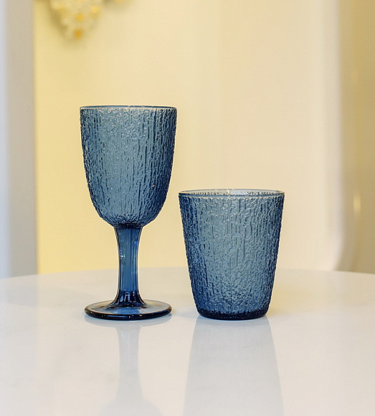 Набор бокалов для вина Davor 250 мл, 3 шт, цвет синий