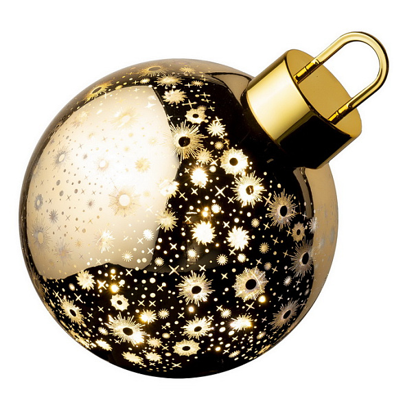 Фигурка "Рождественский шар" 25 см, цвет золото