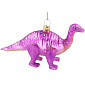 Елочная игрушка "Динозавр" 6х13 см, фиолетовый