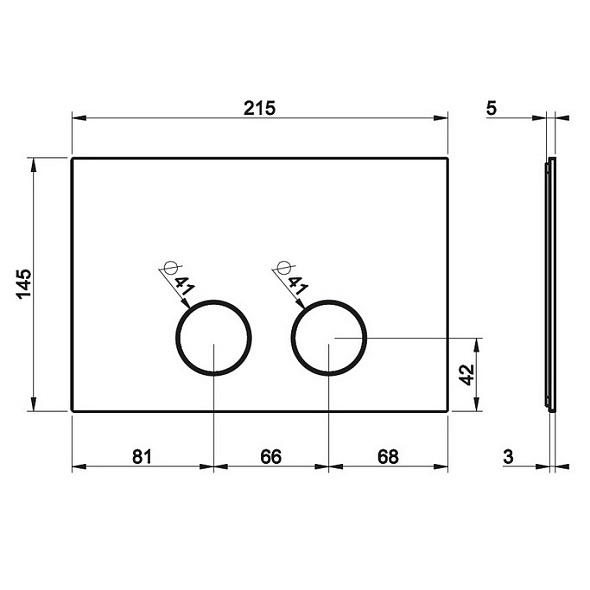 Панель смыва Gessi 54617.707 (TECE), брашированный черный PVD