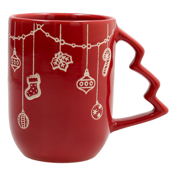 Кружка Snowy Xmas 540 мл, красная