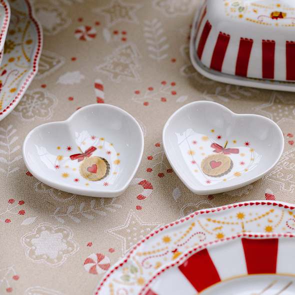 Набор блюд Hutschenreuther Christmas Love "Сердце" 10 см, 2 шт