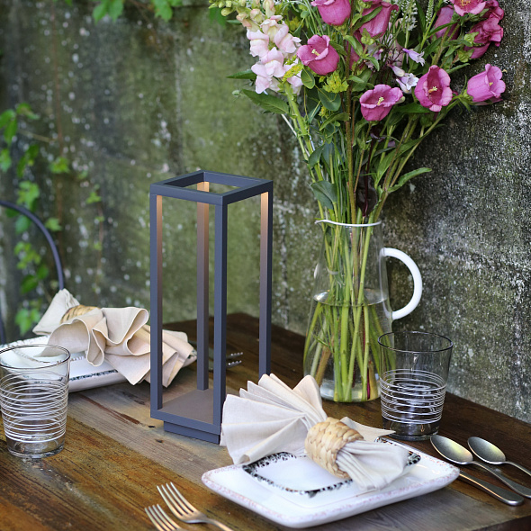 Лампа настольная Zafferano Home Pro 29,4 см, темно-серая