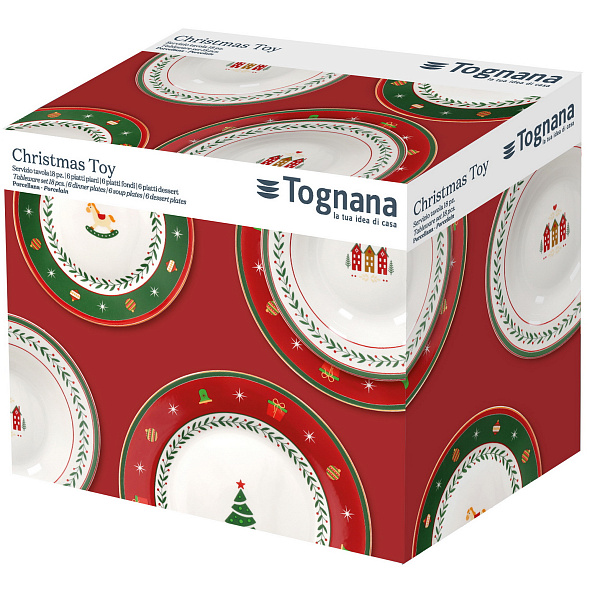 Набор посуды на 6 персон Christmas Toy, 18 предметов