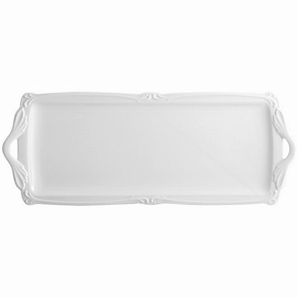 Блюдо сервировочное прямоугольное Rocaille Blanc 36х15 см