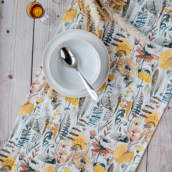 Скатерть-дорожка Brissago 50х140 см, цвет изумруд