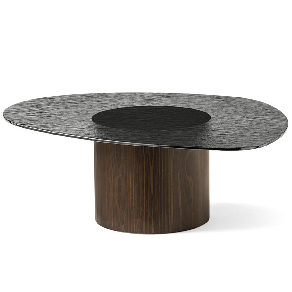 Стол Calligaris Mushroom 110х87, стекло, Smoke / Smoke Grey