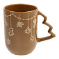 Кружка Snowy Xmas 540 мл, коричневая