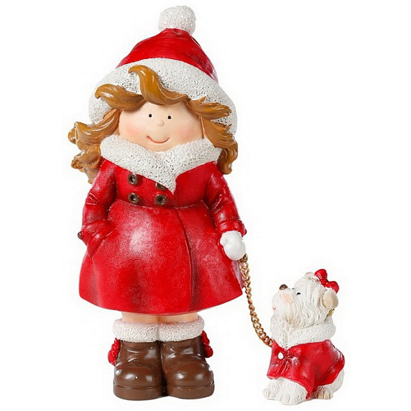 Фигурка "Девочка с собакой" 11,5 см