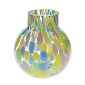 Ваза Glass Design Rainbow 14 см, цвет зеленый/розовый