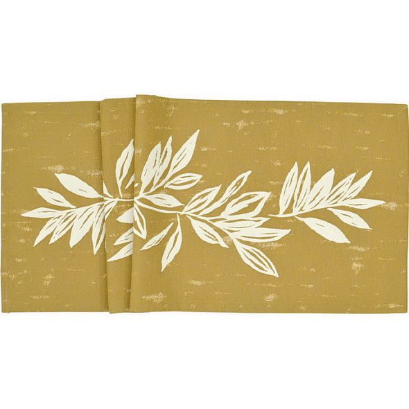 Скатерть-дорожка Big Leaves 50x140 см, цвет золото