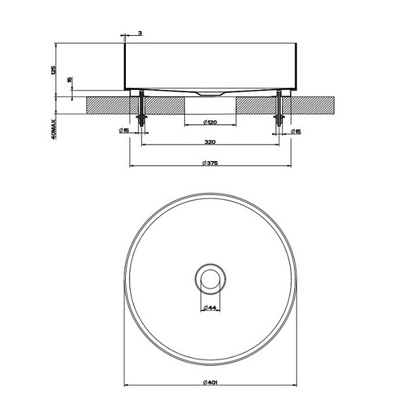 Раковина накладная Gessi Gessi 316 54601.239 40х40, брашированная сталь