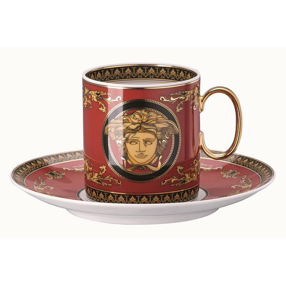 Чашка кофейная с блюдцем Versace Medusa 230 мл