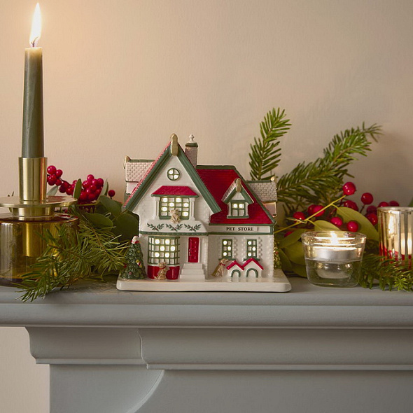 Фигурка Spode Christmas Tree Giftware "Зоомагазин" 14х15х11,5 см, с подсветкой