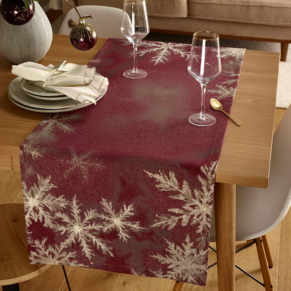 Скатерть-дорожка Freddo 50х140 см, цвет ягодный