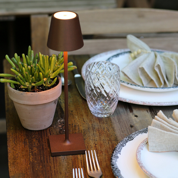 Лампа настольная Zafferano Poldina Pro Micro 27,5 см, коричневая