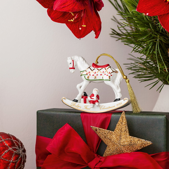 Елочная игрушка "Лошадка-качалка" Christmas Classics 10 см