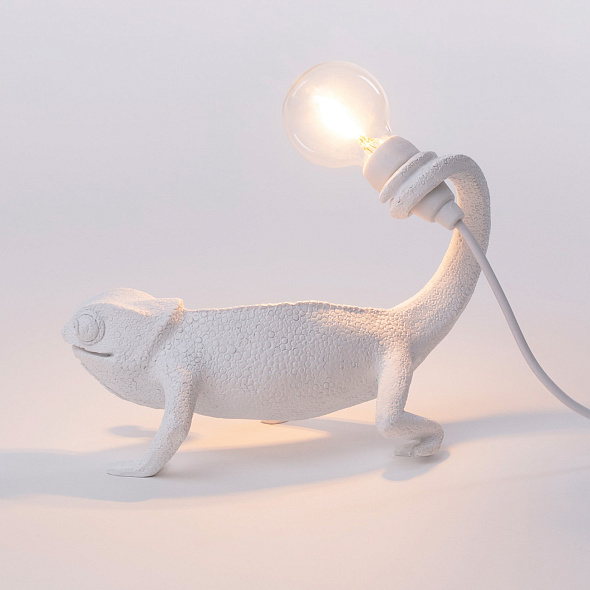 Лампа настольная Seletti Chameleon Lamp Still 14 см, белая