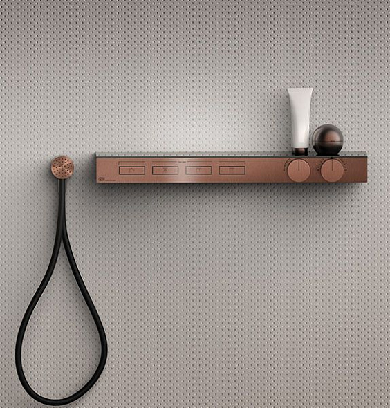 Внешняя часть Gessi HI-FI 63018.149 термостатического смесителя, брашированный никель Finox