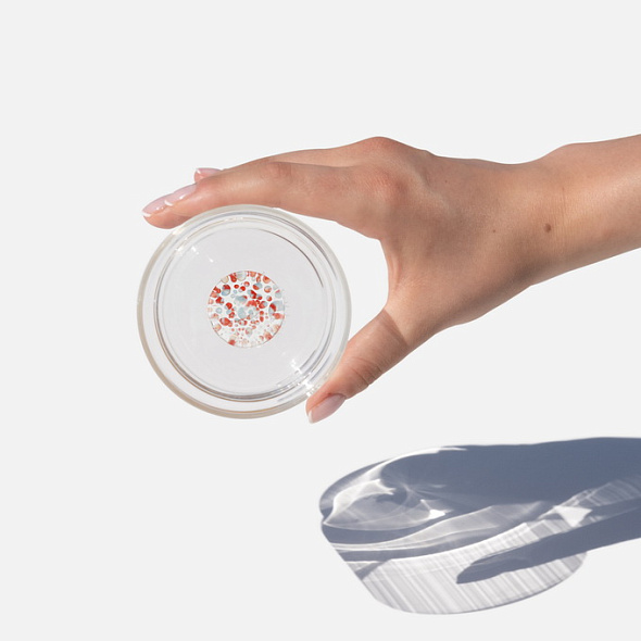 Стакан Teca Terrazzo 350 мл, красный/голубой