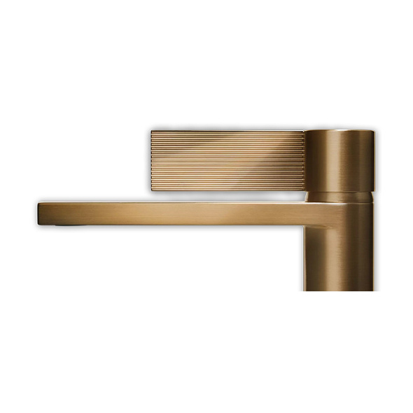Смеситель для раковины Gessi Inverso Rigato 73502.149, брашированный никель (Finox)