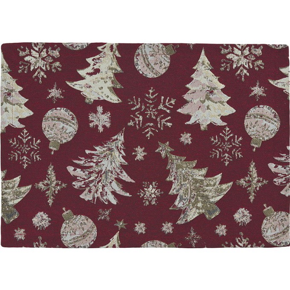 Салфетка под тарелку Crystal Tree 35х50 см, цвет бургунди